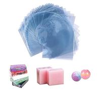 Soap Wrappers Shrinkable 500 PCS 6X6 inch Heat Shrink Wrap Bags Soap Wrapping Supplies for DIY Bath Bombs, Homemade Gift Soaps and Makeup Bottles