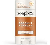 Soapbox Aluminum Free Deodorant, Coconut & Vanilla Scented Deodorant, Scented Aluminum-Free Natural Deodorants, 2.65oz
