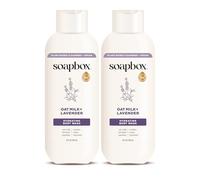 Soapbox Body Wash, Oatmilk & Lavender Liquid Body Wash, Moisturizing Soap with Shea Butter, Vegan Duo Pack of 2 Soap Bottles, 20oz Each