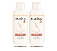 Soapbox Body Wash, Vanilla Bean & Fig Liquid Body Wash, Moisturizing Soap with Shea Butter, Vegan Duo Pack of 2 Soap Bottles, 20oz Each