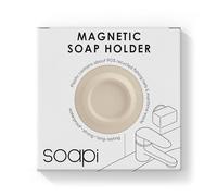 Soapi - Magnetic Soap Holder - Max Strength Wall Mount, No Drilling, Eco-Friendly & Rust-Free - Recycled Fishing Nets - Off-White