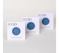 Soapi - Pack of 3 Floating Soap Holder Magnet for Gluing - Petrol - Wall Magnetic Holder for Soap - Shelf Soap Dish Magnetic Soap Holder No Drilling or Suction Cup