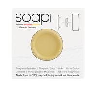 Soapi - Super Strong Magnetic Soap Holder - Wall Mounted Soap Holder - No Drilling Required - Sustainable - Made From Recycled Fishing Nets - Yellow