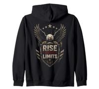 Soar Beyond Limits - Eagle Motivational Design Zip Hoodie
