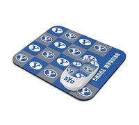 SOAR Collegiate Wireless Mouse and Mouse Pad- Checkered, BYU Cougars