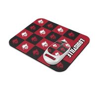 SOAR Collegiate Wireless Mouse and Mouse Pad- Checkered, Louisville Cardinals