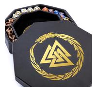 Soar Forge Dice Tray for DND and RPG - Beautiful Valknut and Dragon 8 Inch Rolling Dice Tray Compatible with Dungeons and Dragons and Tabletop RPGs - Box Storage to Protect Dice