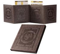 Soar Forge DM Screen for DND with 4 Wider Panels - Crystal Clear GM Pockets - Embossed Faux Leather Dungeon Master Screen with Celtic Knot & Dragon Design for D&D 5e & More