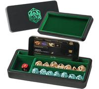 Soar Forge Sanctum Dice Box - Premium Case & Dice Tray for DND - Phone/Pen Slot, Magnetic Lid and Storage for your Sets, Mini's and More - Felt-Lined Vault Holder for D&D and RPG