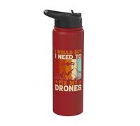 Soar High with Drone Mastery Fun Flying Design Stainless Steel Insulated Water Bottle