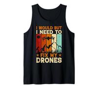 Soar High with Drone Mastery Fun Flying Design Tank Top