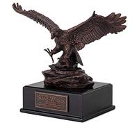 Soar Like An Eagle Bronzelike Finish 14 x 6 Hand-Cast Resin Mounted Sculpture