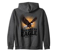 Soar Like An Eagle Isaiah 40:31 Christian Zip Hoodie
