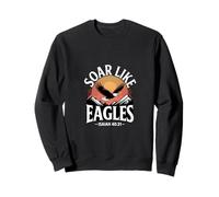 Soar Like Eagles Isaiah 40:31 Christian Bible Verse Sweatshirt