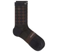 SOAR Men's Diamond Crew Sock Black/Brown Small
