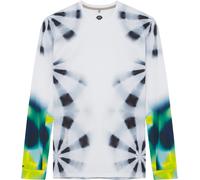 Soar - Men's long-sleeve breathable running T-shirt - LS Printed Tech T White/Green Kaleidoscope for Men - Size L White L