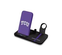 SOAR NCAA 4-in-1 Wireless Charging Docking Station: Fast Charge for iPhone, Apple Watch, Air Pods & Apple Pencil, TCU Horned Frogs