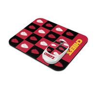 SOAR NFL Wireless Mouse and Mouse Pad- Checkered, Kansas City Chiefs