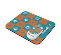 SOAR NFL Wireless Mouse and Mouse Pad- Checkered, Miami Dolphins