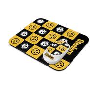 SOAR NFL Wireless Mouse and Mouse Pad- Checkered, Pittsburgh Steelers