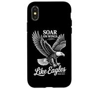 Soar On Wings Like Eagles Isaiah 40:31 Christian Design Case for iPhone X/XS