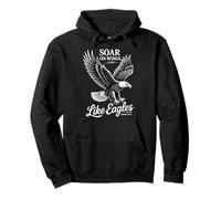 Soar On Wings Like Eagles Isaiah 40:31 Christian Design Pullover Hoodie