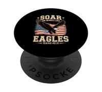 Soar On Wings Like Eagles Isaiah 40:31 Design PopSockets Adhesive PopGrip