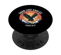 Soar on Wings like Eagles Isaiah 40:31 Eagle Design PopSockets Adhesive PopGrip