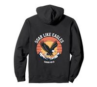 Soar on Wings like Eagles Isaiah 40:31 Eagle Design Pullover Hoodie