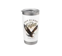 Soar on Wings Like Eagles Isaiah 40:31 Eagle Design Stainless Steel Insulated Tumbler