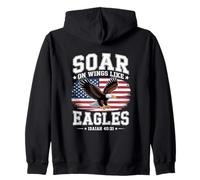 Soar On Wings Like Eagles Isaiah 40:31 Zip Hoodie