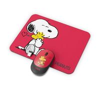 SOAR Peanuts Mouse & Mouse Pad Combo Red- Hug