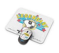 SOAR Peanuts Mouse & Mouse Pad Combo White- Legendary Snoopy