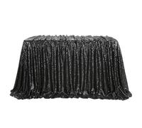 SoarDream Black Sequin Tablecloth 60x102 Inch Sequence Tablecloth Sequin Fabric Wedding Birthday Party Graduation Meeting Events Halloween Table Decorations