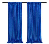 SoarDream Navy Blue Sequin Backdrop 2 Pieces 2ftx8ft Glitter Backdrop Curtains Birthday Party Decoration Photography Backgrounds Fabric Backdrop