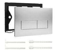 SOARFLY Toilet Push Plate Actuator Plate Toilet 2 Flush Replacement Plate Compatible with Geberit Sigma01/20/21/30 UP300/320 Replacement Plate 115.770.11.5, Black (Matte Silver)