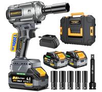 SOARFLY Upgraded Cordless Impact Wrench 1/2", 900 Ft-lbs (1200 Nm) Brushless Impact Gun, 21V High Torque Impact Driver with 2x 4.0Ah Batteries, Variable Speed for Car, Truck, Workshop, Heavy-Duty Jobs