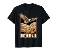 Soaring Bald Eagle Grand Canyon Landscape Patriotic Wildlife T-Shirt