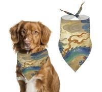 Soaring Dragon in Auspicious Clouds Pet Scarfs Funny Adjustable Cat Scarves Washable Decorative Pet Triangle Bibs Bandanas for Medium Dog Pets for Pet Daily Wear Parties Modeling