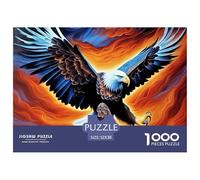 Soaring Eagle 1000 Piece Jigsaw Puzzle Paper for Adults Abstract Art Style Focus Family Time Home Decor Gift 52x38cm/1000pcs