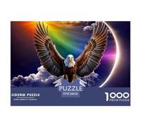 Soaring Eagle 1000 Piece Jigsaw Puzzle Paper for Adults Rainbow Sky Puzzle Game for Family Focus Gift 38x26cm/1000pcs