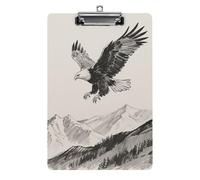Soaring Eagle Clipboard 8.5×12.5 Inch Acrylic Clip Board with Metal Clip A4 Letter Size Decorative Clipboard Cute Hanging Clipboards for Office, Teacher, Nurse, Doctor,