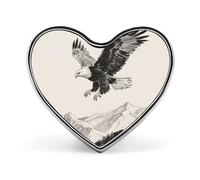 Soaring Eagle Island Corals Lapel Pin - Heart Shape Brooch Pins for Men & Women Suit Accessories, 1" Lightweight Enamel Lapel Pins Buttons for Backpacks, Hats, Bags, Lanyards