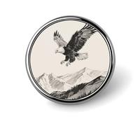 Soaring Eagle Lapel Pin Cute Metal Brooch Pin Fashionable Round Badge for Shirts, Hats, Jackets Unique Fashion Accessories Gift for Men & Women