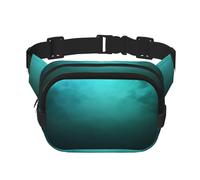 Soaring Smoke Square double - layer fanny pack with adjustable shoulder strap - travelling fanny pack - perfect for outdoor sports, Black, One Size