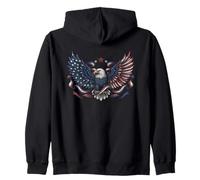 Soaring Spirit Patriotic USA Eagle Wings of Freedom Liberty Zip Hoodie