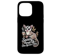 Soaring Through Life One Sip at a Time Sugar Glider Coffee Case for iPhone 14 Pro Max