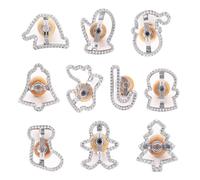 soaringhope 10 Piece Christmas Cookie Cutter Set with Wooden Handles Santa Snowman Gingerbread Man Reindeer Stocking Christmas Tree Shapes for Holiday Baking Decorating Kit Gift Ideas for Bakers