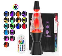 Soarling 17 Colour Changing Night Light, 14.5" Liquid Motion Lamp with Remote Control, Bedroom Lamp for Kids and Adults, Decor Mood Lighting for Christmas, Birthday, Party, Black