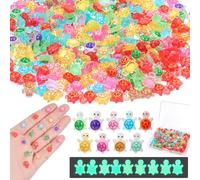 Soarly Luminous Mini Resin Turtles, Glow in The Dark, Cute Tiny Turtles Bulk for Ocean Animal Theme Decor, Garden Micro Landscape DIY Hidden Game (300-Pack, Mini Turtle)